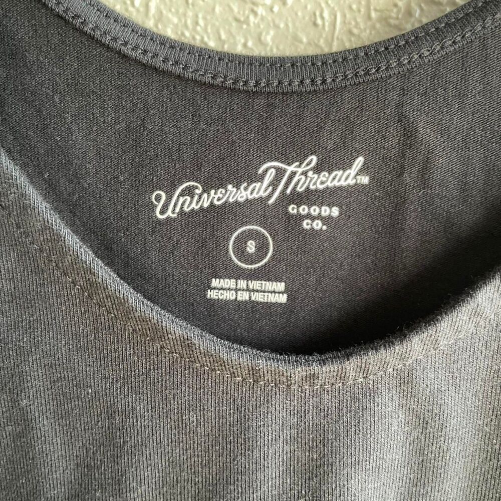 Universal Thread Black Voop Bodysuit Women's Small, Short Sleeve Stretch - Picture 5 of 5